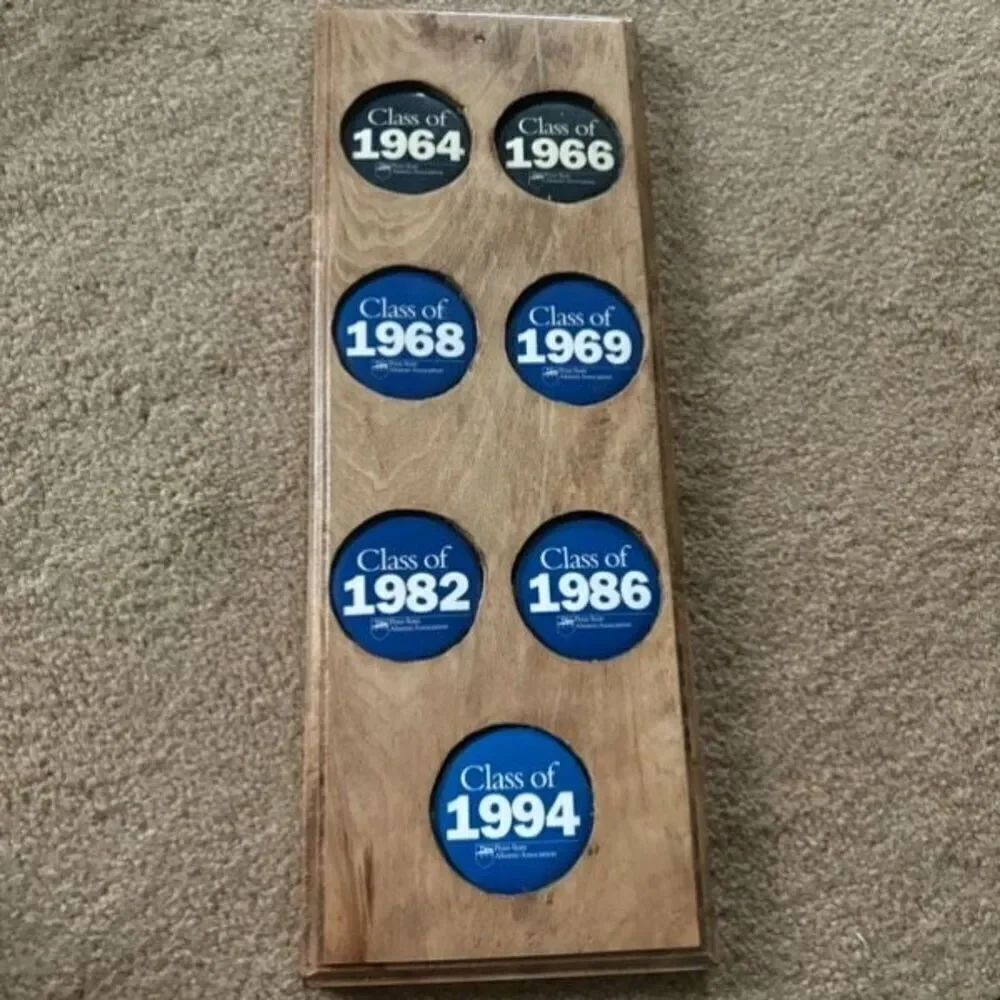 Penn State Wooden Class Badge Pin Frame